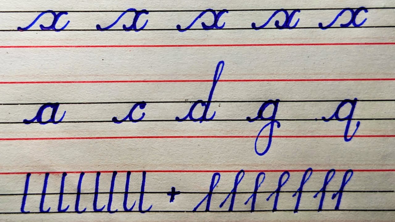 Basics strokes of cursive handwriting | How to write cursive ...
