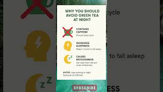 Never drink green tea at night – here’s why! #shorts