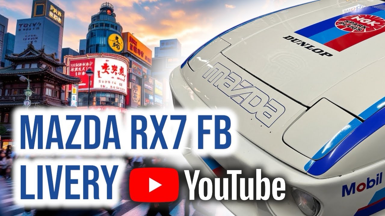 Mazda rx7 fb rotary racing beat livery - YouTube