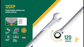 Jogo de Chave Combinada com Catraca 120xp de 8-18mm com 7 Pç