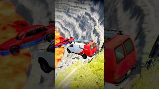 Car Van vs Giant Lava Pit - BeamNG.drive #beamng #shorts #beamngdrive #usa #viral screenshot 5