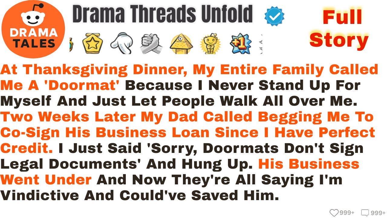 At Thanksgiving Dinner, My Entire Family Called Me A 'Doormat' Because I... - Best Reddit Stories