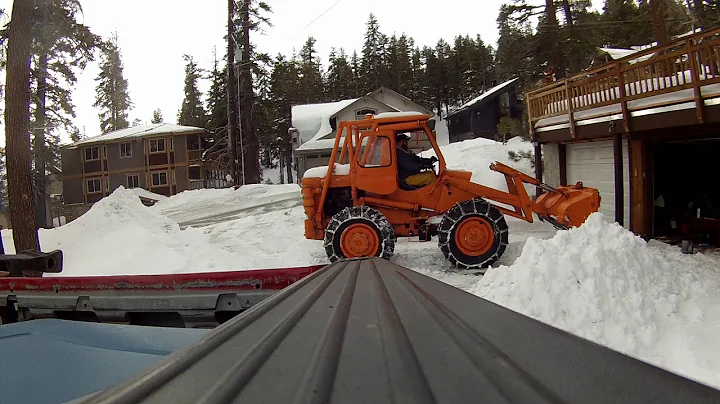 Old Iron Case Wheel Loader Plowing Snow