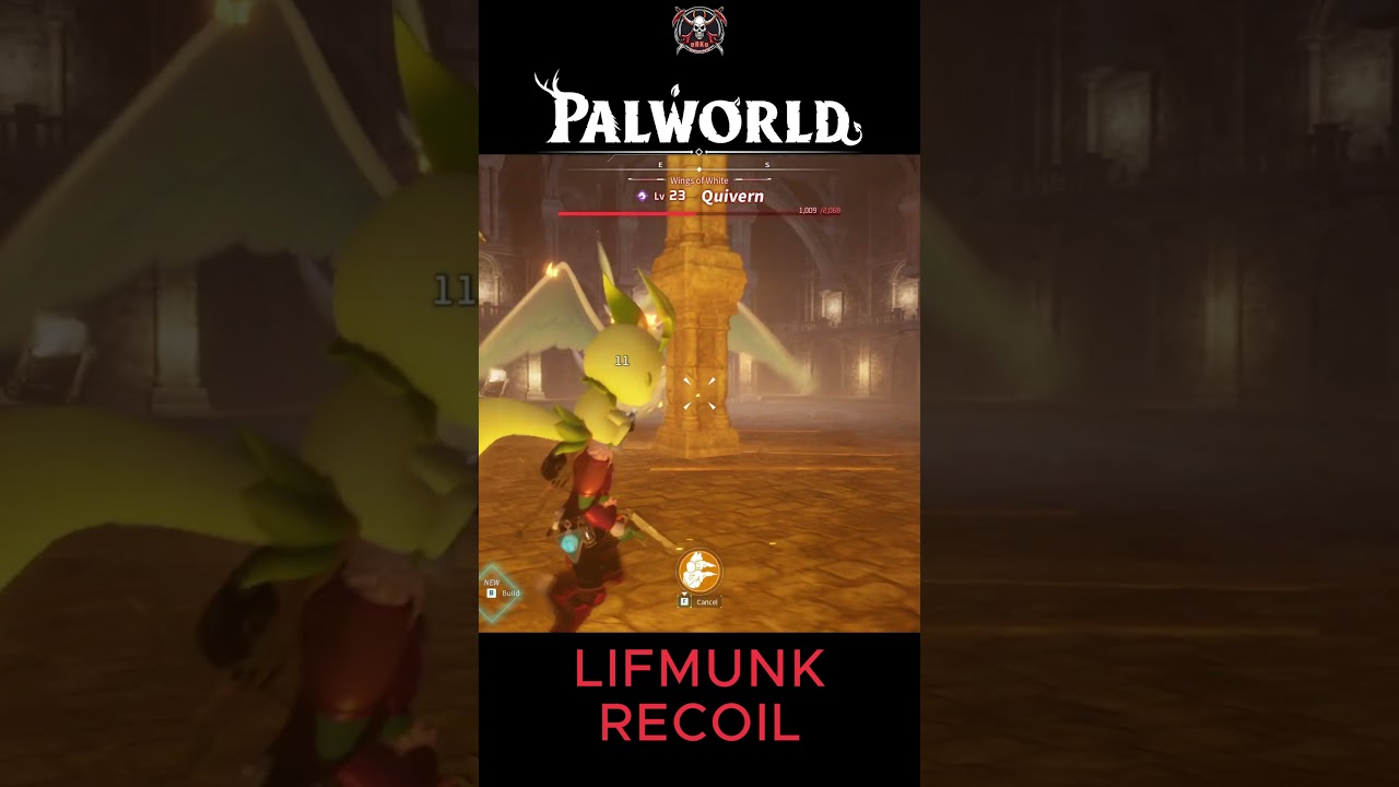 PalWorld - Lifmunk Partner Skill -  Lifmunk Recoil - SUBMACHINE ON HEAD!