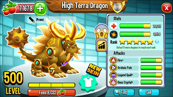 Dragon City - High Terra Dragon LEVEL 500 MAX [Congratulation from Deus] 😱 - DayDayNews