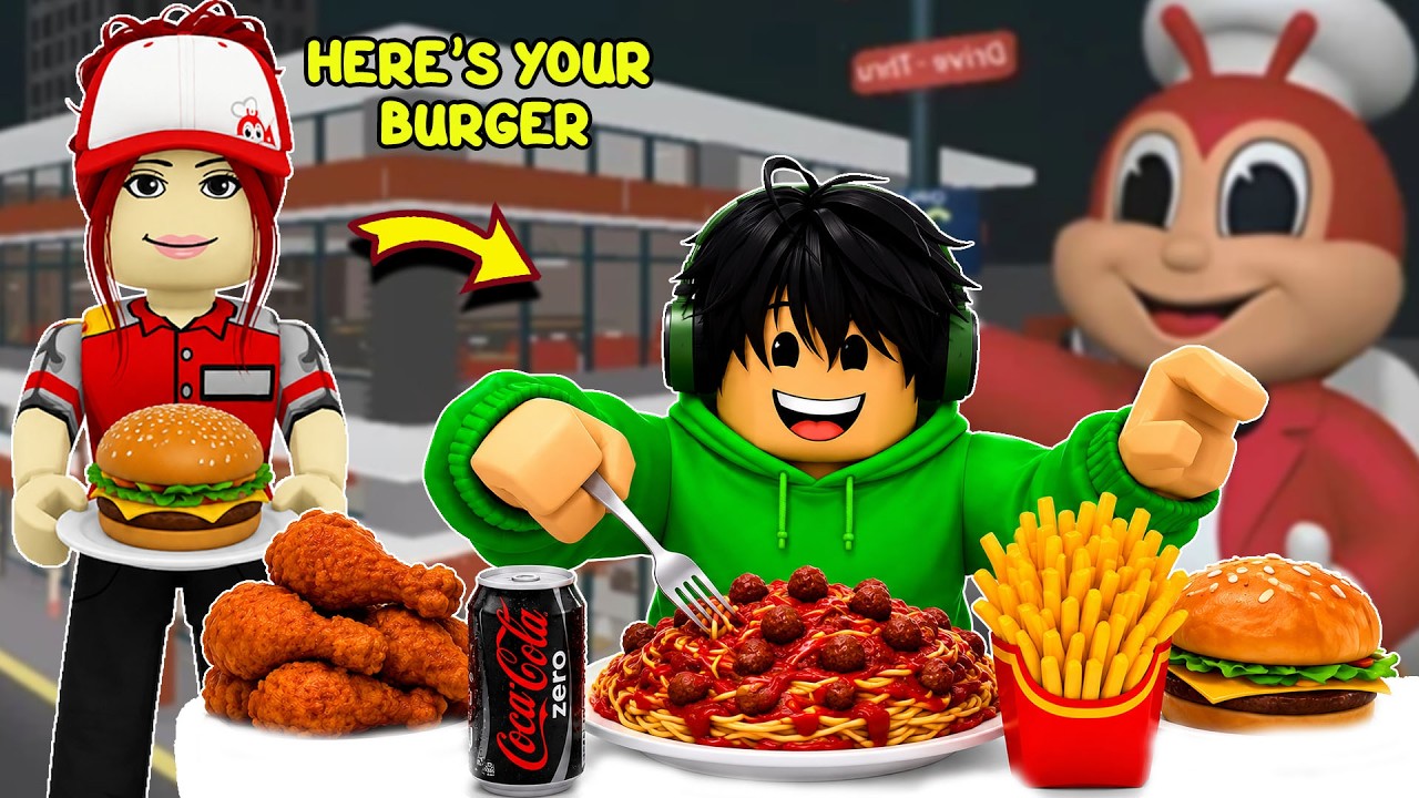 NAG TRABAHO AKO SA JOLLIBEE | Eating in Jollibee | Roblox Tagalog