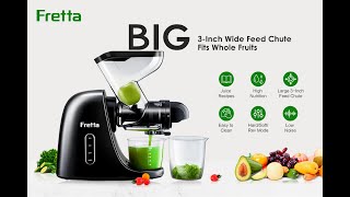 🌈 Unlock Freshness with Fretta JC01 Pro Max Slow Juicer! The Power of Cold Press Technology! 🍹🍏🍋