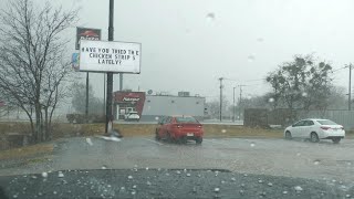 03-14-2022 Ennis, TX - Large Hail - Supercell Thunderstorms on I-45