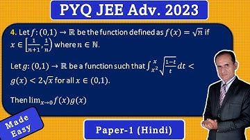 PYQ  Que. 4 JEE Adv 2023  (Paper 1)  Limits
