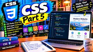 Full Part 5 CSS for beginners (build a simple website with HTML/CSS) Guide
