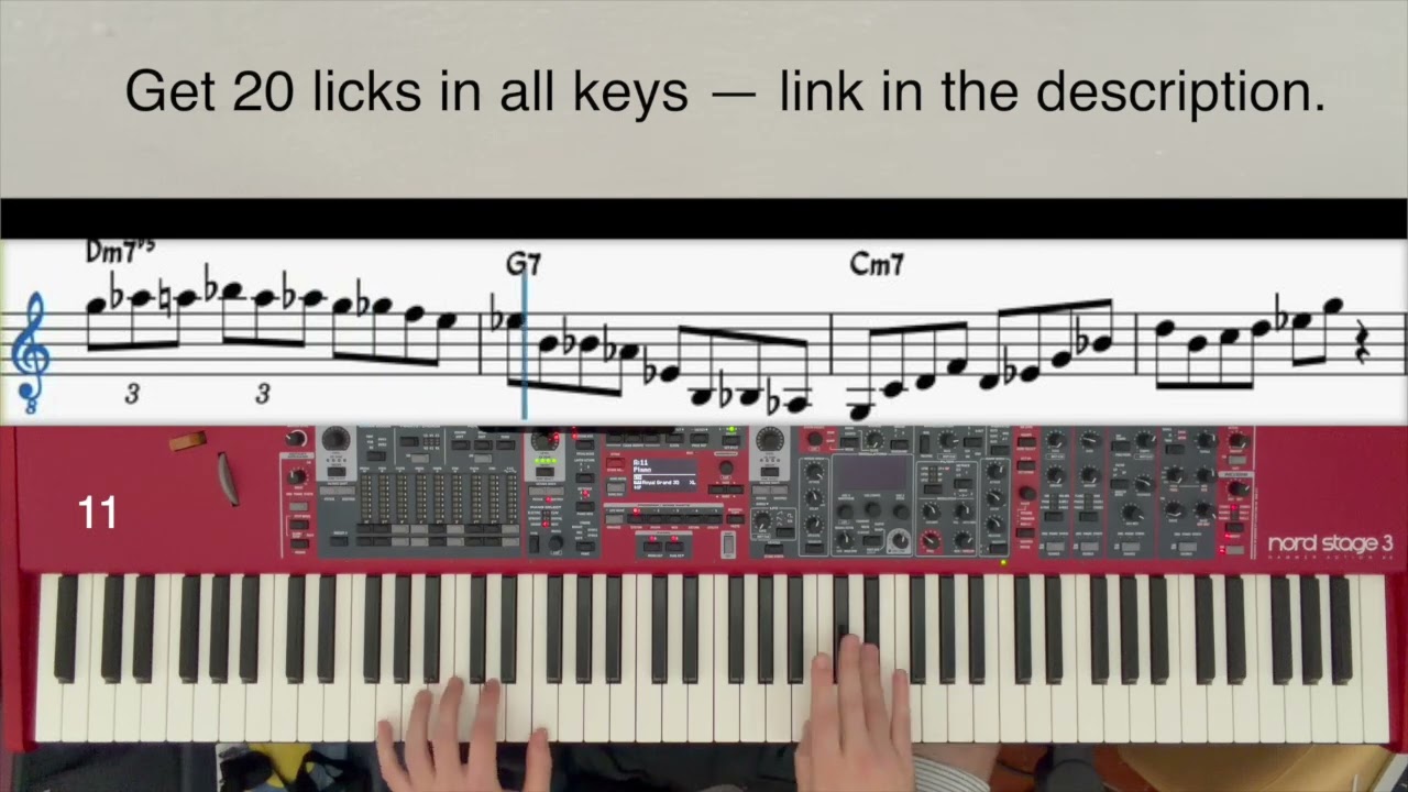 20 Jazz Licks In Minor 2-5-1 | 20 джазовых ликов в миноре на 2-5-1