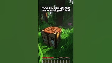 Thumbnail of POV: You play with that one unemployed friend  #feedshorts #minecraft #viralvideo