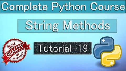 Python String Functions - In Hindi