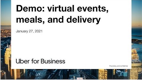 Demo: virtual events, meals, and delivery