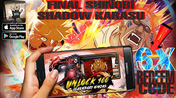 Final Shinobi: Shadow Karasu - 6X Redeem Code 🎁 Including Vip Codes 🤩 Naruto idle RPG - android/iOS