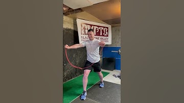 Split Stance T-Spine Rotation with Band