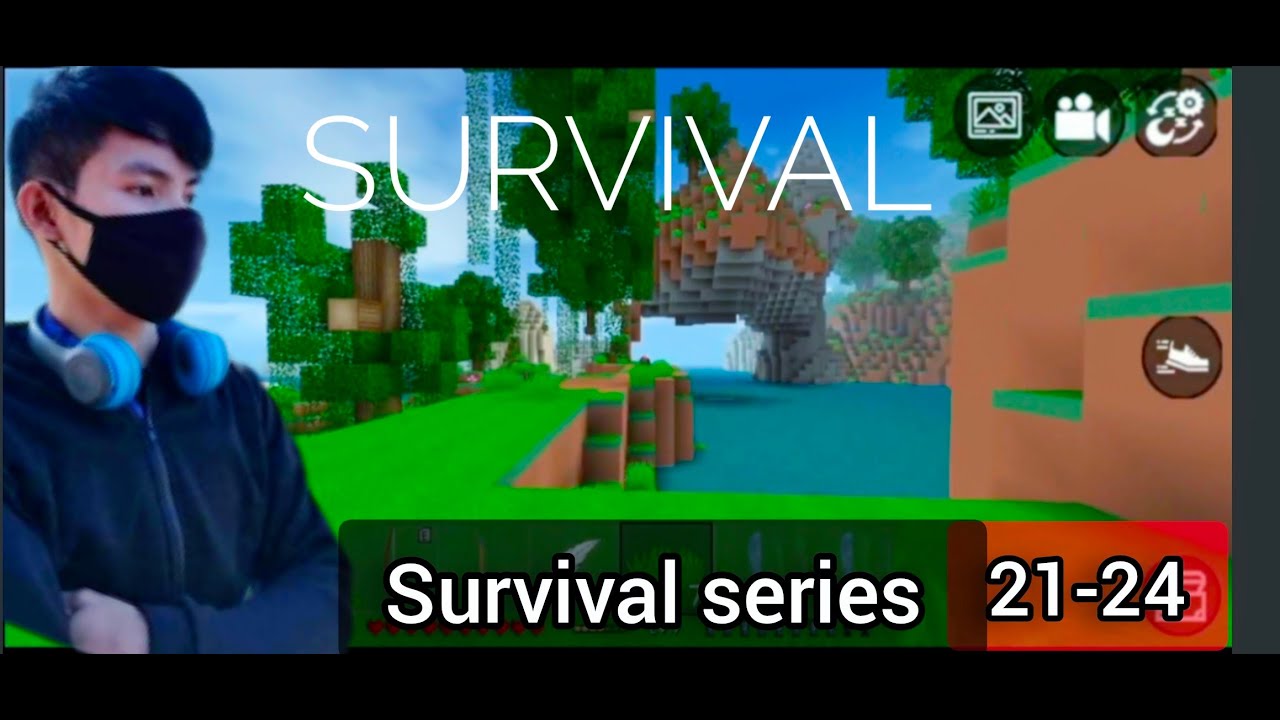 Survival series season 11 floating land shelter Mini block craft