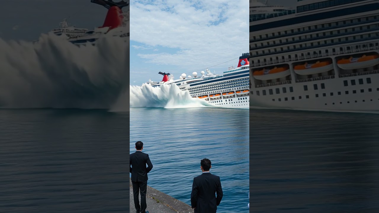 Sudden maritime disaster: Luxury cruise ship encounters danger of sinking 