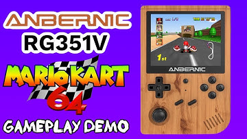 Mario Kart 64 Gameplay Demo - Anbernic RG351V Handheld Portable Video Game Console