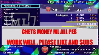 ML CHEATS Money ALL PES JOGRESS V3.5 ,ARMY & CHELITO (PPSSPP/PC)| links