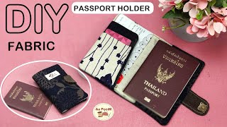 DIY TRAVEL PASSPORT HOLDER | PASSPORT COVER | วิธีการทำซองใส่หนังสือเดินทาง