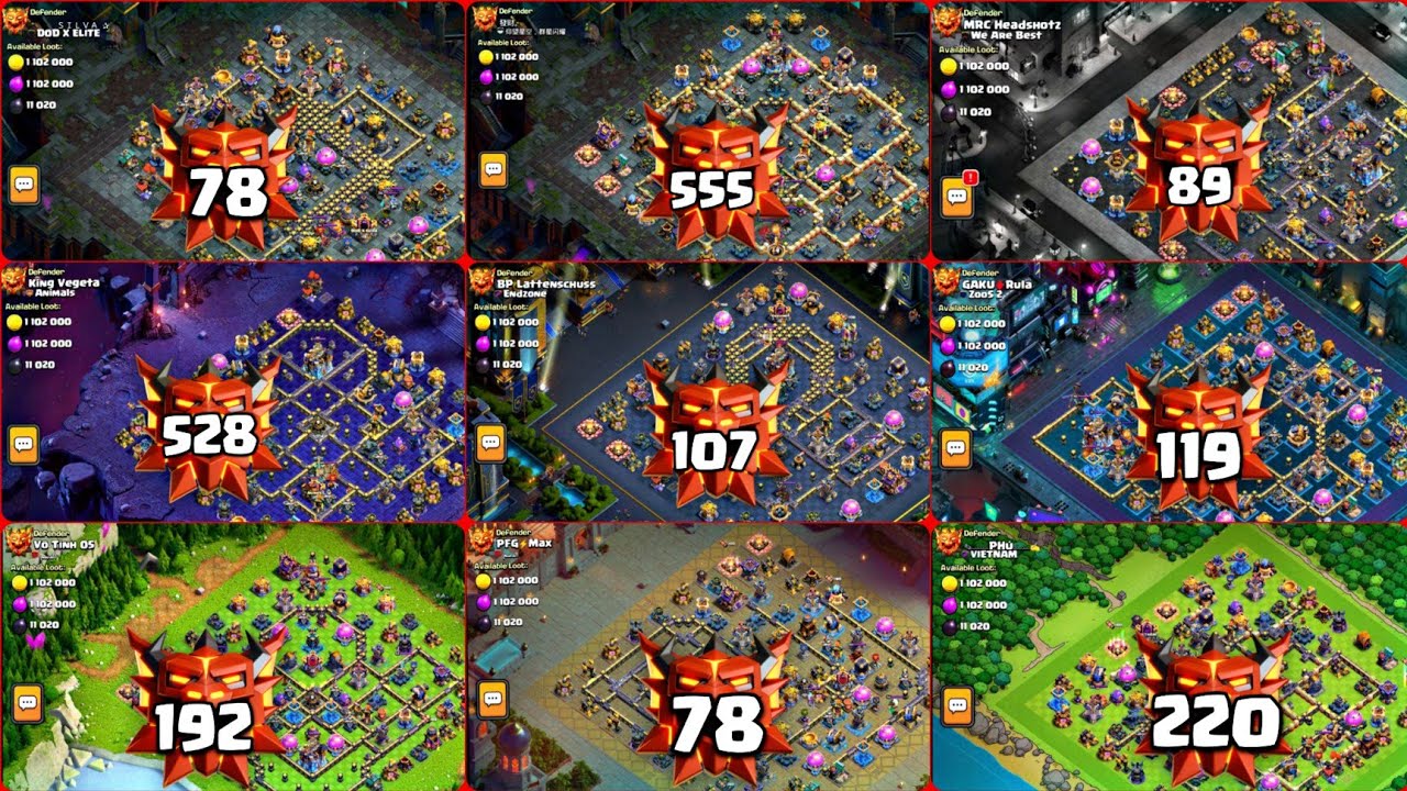 Лучшие базы для легендарных игроков с доказательствами | Новые базы для ратуши 18 уровня против м...