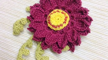 How To Make A Crocheted Bright Flower Brooch - DIY Crafts Tutorial - Guidecentral