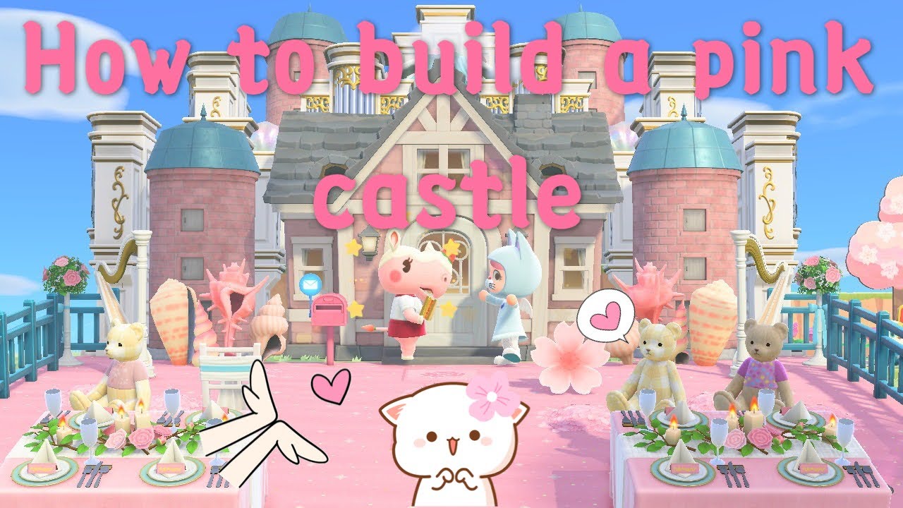 [Eng Sub] 5 Star Kawaii Animal Crossing Pink Castle Speed Build｜动物森友会｜豪华版粉色城堡教程｜动森绝美自宅粉色城堡 | どうぶつの森