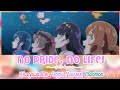 【Delicious Party♡Precure】- NO PRIDE, NO LIFE! 「Kitagawa Rie, Gojou Mayumi and Machico」- Full Lyrics