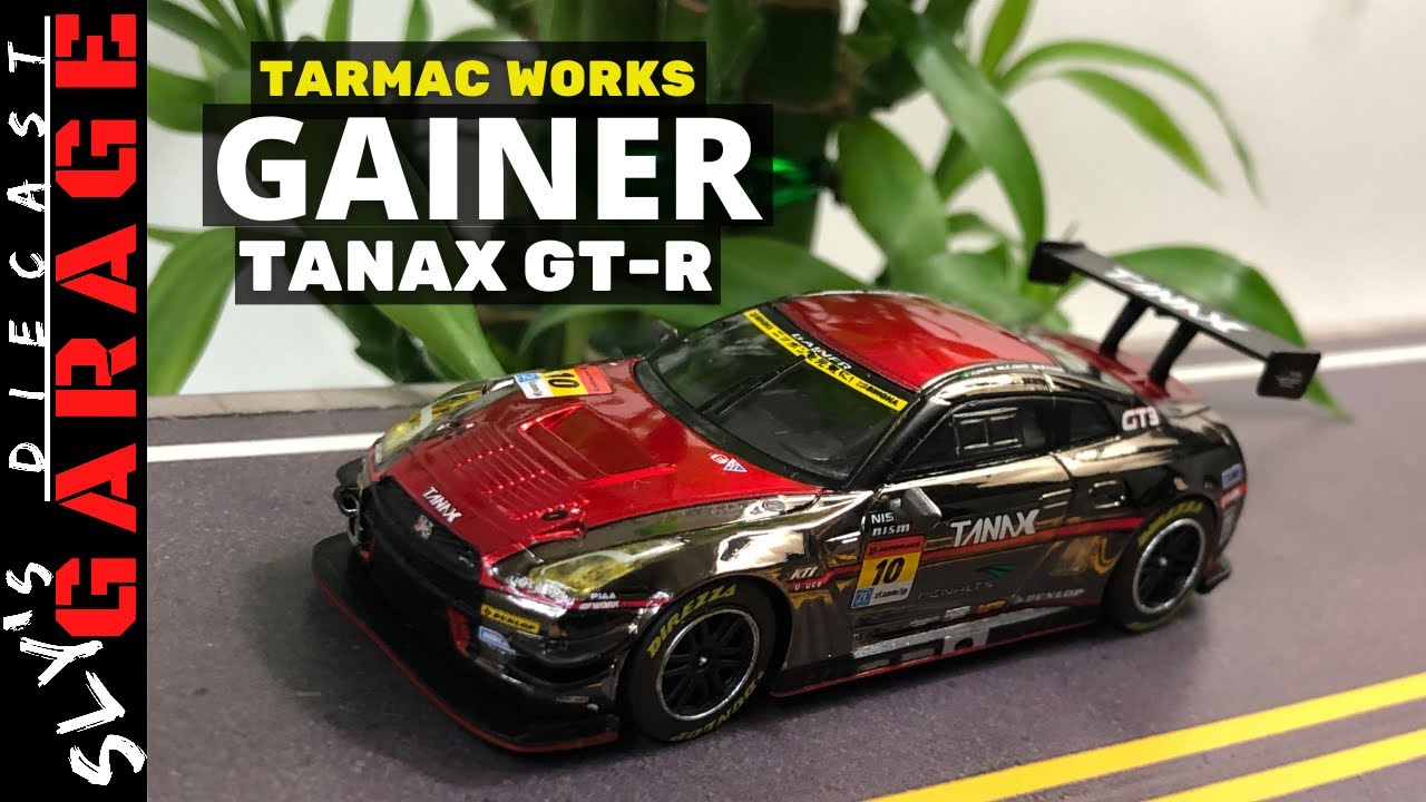 Tarmac Works Nissan GT-R Nismo 2015 Super GT300 Champion Gainer Tanax |  1/64 Diecast Cars Unboxing