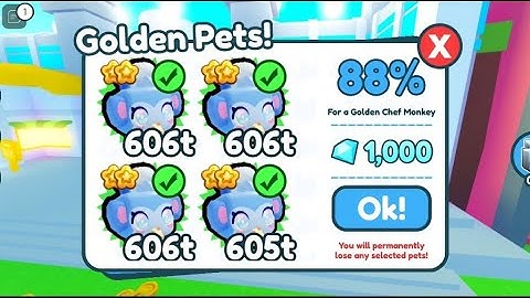 Making Golden Chef Monkey | Pet Simulator X