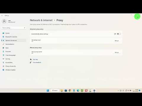 Windows 11 Home : How to turn on or off Automatic detect settings Proxy setup