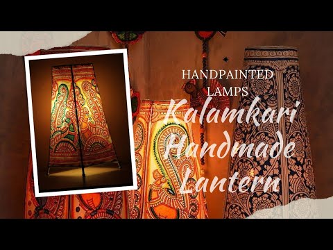 Traditional Kalamkari Handpainted Lampshade l Handmade lantern l Diwali Lanterns l Home Decor