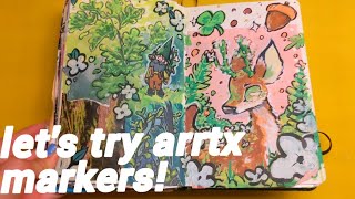 let&#39;s try arrtx paint markers! (sketch with me)