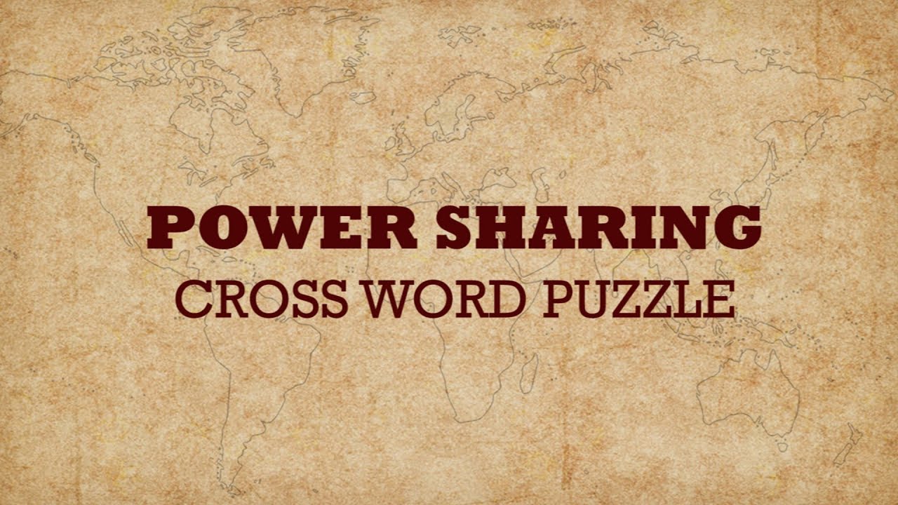 #power sharing class 10 | crossword puzzle | cbse 10th | civics | social science |ncert class 10