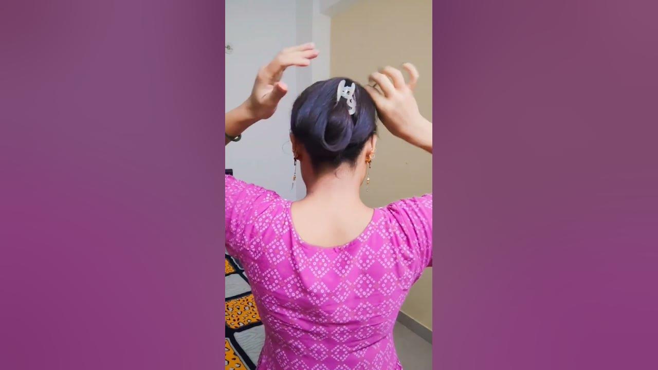 small clature hairstyle😇#smallclaturehairstyle#bunhairstyle #