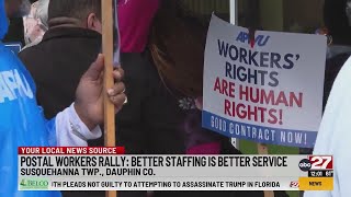 Postal workers rally: Better staffing is better service
