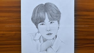 How To Draw Suga Bts Pencil Sketch Tutorials Easy Drawing Step By Step រនគរ
