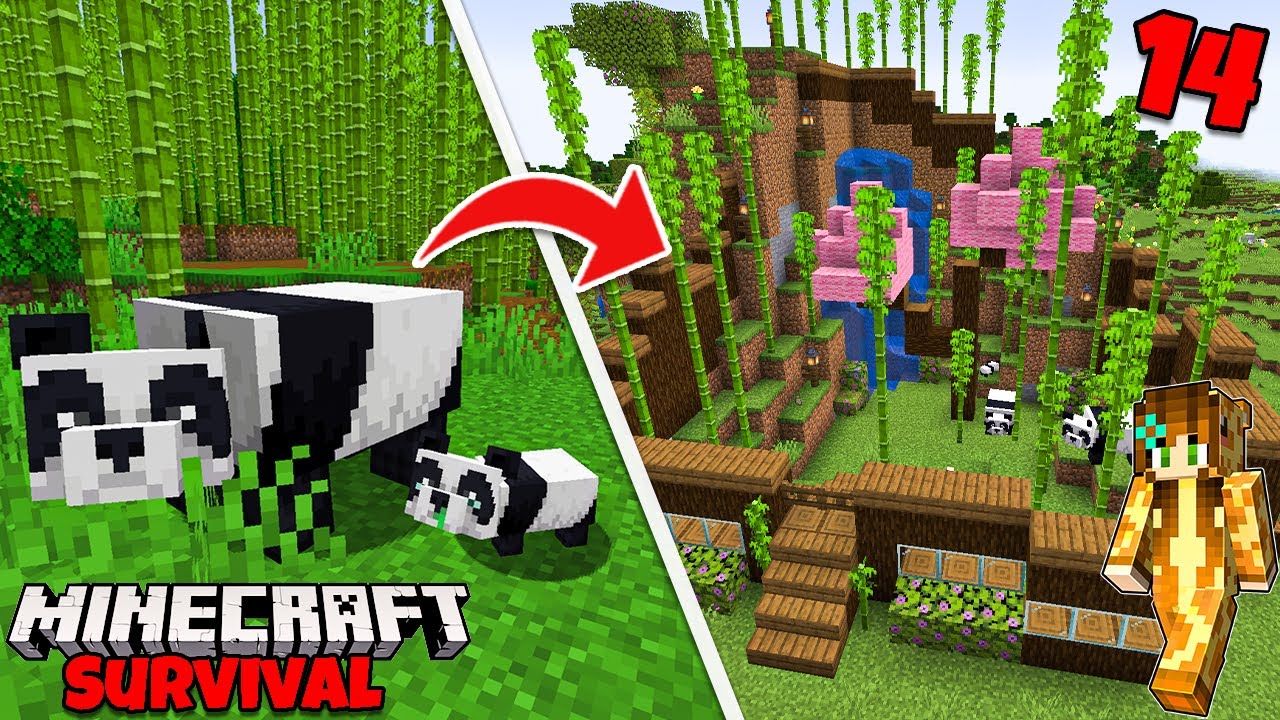 Building a PANDA SANCTUARY in Minecraft 