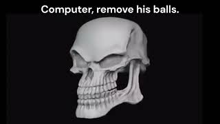 Computer, remove his balls.