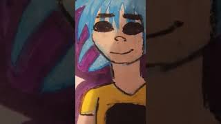 drawing 2d from momentary Bliss! #gorillaz #shorts