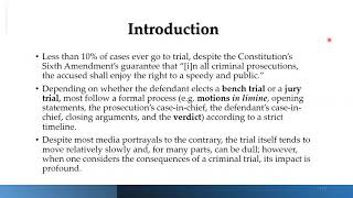 The Judicial Process - Criminal Trial - Part I