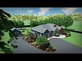 Oxford Station Country Home 3D Landscape Design with Swim Spa and Fire Pit
