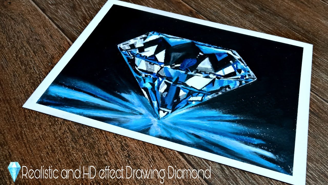 How to draw a diamond / Step by Step - Acrylic painting / Homemade  Illustration - YouTube | Pop art painting, Gem drawing, Painting