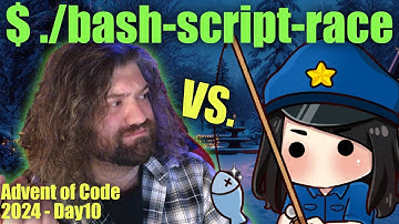 Racing @bashcop!!! Advent of Code 2024 in Bash: Day 10 - Hoof It