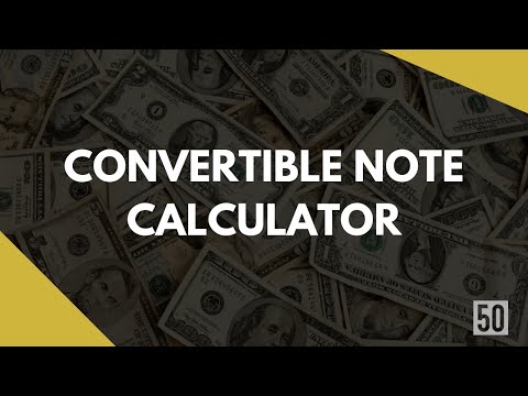 Convertible note calculator