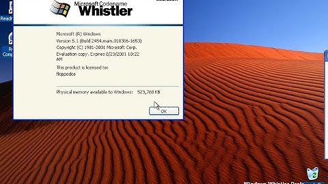 Installing Windows Whistler Build 2454