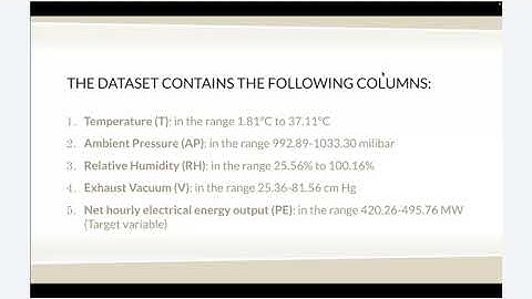 AI/ML PREDICTING ELECTRICAL ENERGY OUTPUT OF A COMBINED CYCLE POWER PLANT