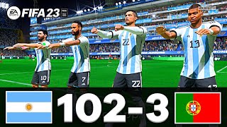 FIFA 23 - MESSI, RONALDO, MBAPPE, NEYMAR, ALL STARS | ARGENTINA 102 - 3 PORTUGAL