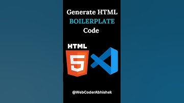 How to generate HTML boilerplate code in VS Code | Boiler Plate Code in HTML